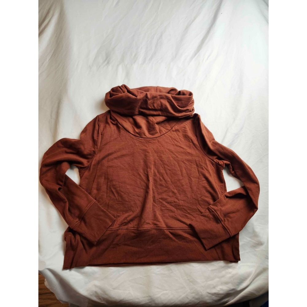 90 Degree by Reflex Sweatshirt Womens L Orange Athleisure Sporty Chic Gorpcore